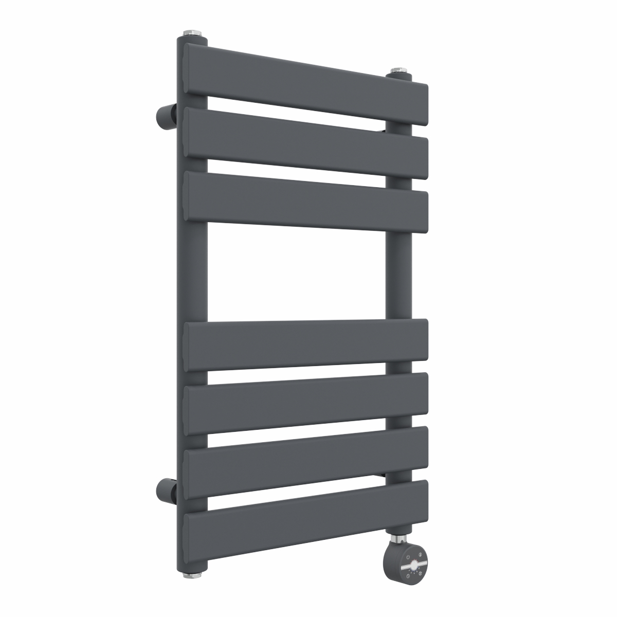 Juva 650 x 400mm Sand Grey Flat Panel Thermostatic Touch Control Electric Heated Towel Rail