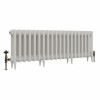 Classic  450 x 1274mm Porcelain White Triple Column Cast Iron Radiator - 20 Sections