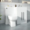 Calm White Right Hand Combination Vanity Unit Basin L Shape with Back to Wall Feel 600 Toilet & Soft Close Seat & Concealed Cistern - 1100mm