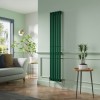 Lulea 1800 x 340mm Moss Green Single Flat Panel Vertical Designer Radiator