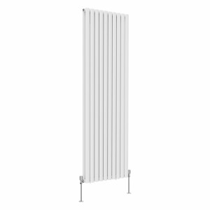 Norden 1800 x 591mm White Double Vertical Oval Tube Designer Radiator