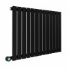 Karlstad 600 x 886mm Black Horizontal Flat Panel Wifi Electric Radiator - 1000W