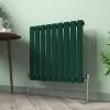 Karlstad 600 x 614mm Moss Green Single Flat Panel Horizontal Designer Radiator