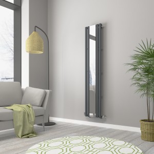 Norden Designer Vertical Radiator with Mirror - Choice of Colour & Size