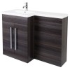 Calm Grey Left Hand Combination Vanity Unit Set with Concealed Cistern (No Toilet)