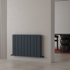 Carisa Chambord Double 600 x 895mm Anthracite Designer Aluminium Radiator