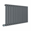 Karlstad 600 x 1022mm Anthracite Horizontal Flat Panel Wifi Electric Radiator - 1000W
