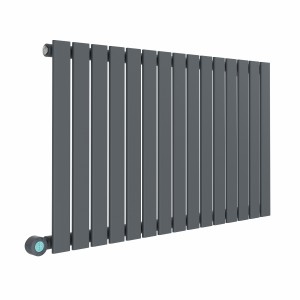 Karlstad 600 x 1022mm Anthracite Flat Panel Horizontal Wifi Electric Radiator - 1000W
