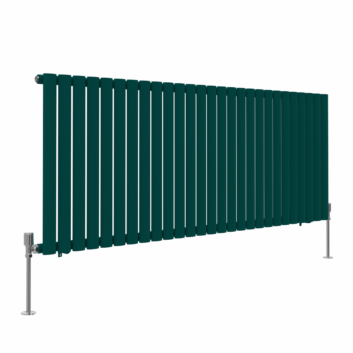 Norden Blue Green Oval Column Horizontal Designer Radiator - Choice of Size