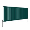 Norden 600 x 1594mm Blue Green Single Oval Column Horizontal Designer Radiator