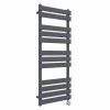 Juva 1200 x 500mm Sand Grey Flat Panel Thermostatic Touch Control Electric Heated Towel Rail