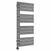 Kristiansund 1126 x 500mm Gunmetal Thermostatic Touch Control Electric Heated Towel Rail