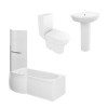 Calgary 1500mm Left Hand P Shape Shower Bath Suite