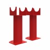 Norden Oval Column Radiator Feet - Signal Red