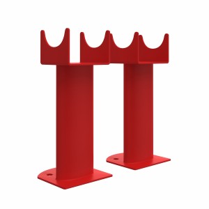 Norden Oval Column Radiator Feet - Signal Red