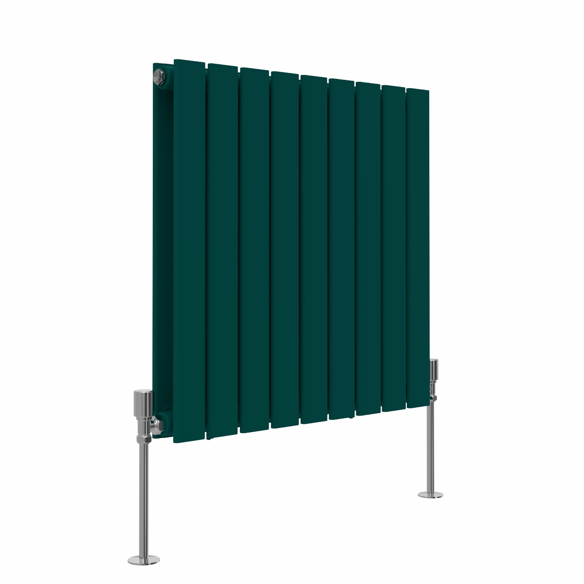Karlstad 600 x 614mm Blue Green Double Flat Panel Horizontal Designer Radiator