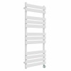 Juva 1200 x 500mm White Flat Panel Thermostatic Touch Control Electric Heated Towel Rail
