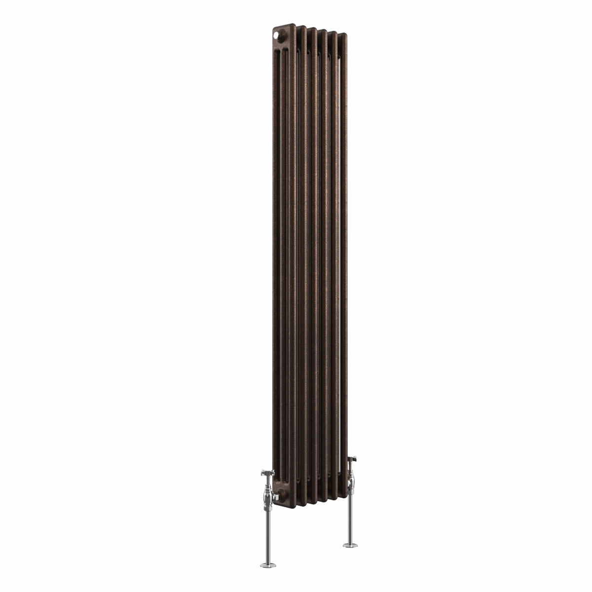 Bern 1500 x 290mm Black Copper Triple Column Vertical Traditional Radiator