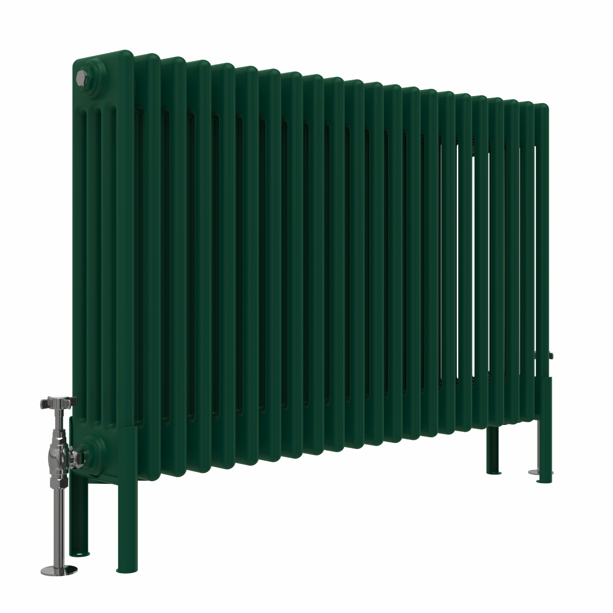 Bern 600 x 1010mm Traditional Moss Green Horizontal Four Column Radiator