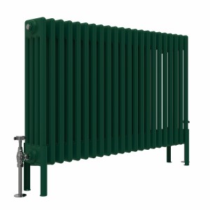 Bern 600 x 1010mm Traditional Moss Green Horizontal Four Column Radiator