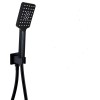 Kartell Nero - Square Outlet Elbow with Wall Bracket and Handset - Matt Black