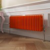 Bern 300 x 1010mm Bright Orange Triple Horizontal Column Radiator
