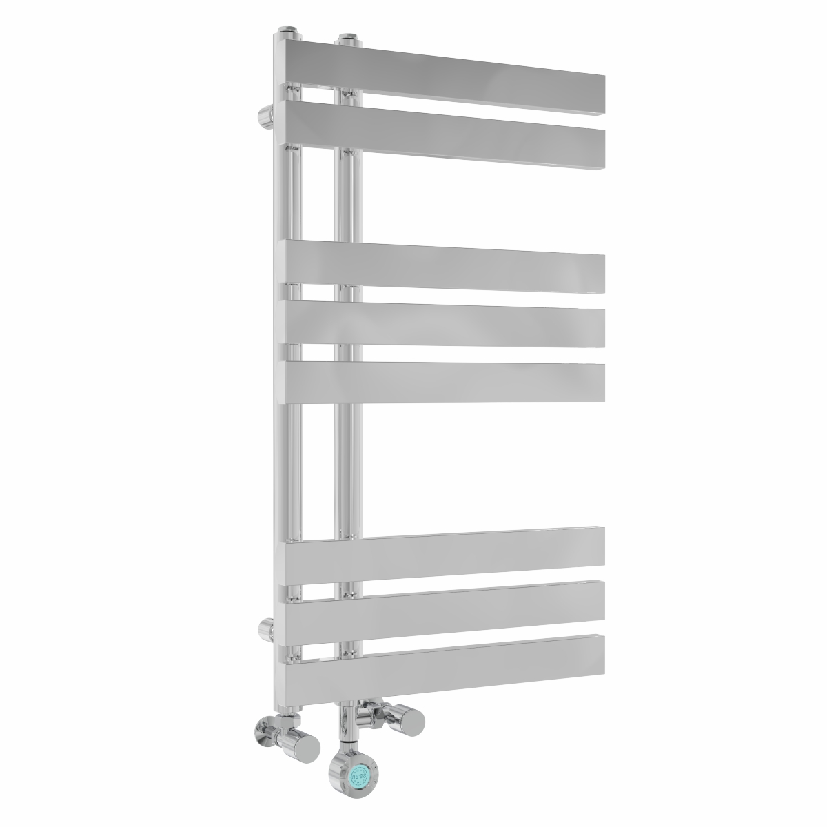 Koli 800 x 450mm Dual Fuel Chrome Thermostatic Touch Control Wifi Electric Heated Towel Rail