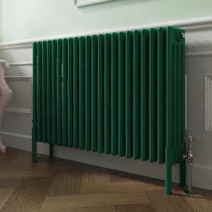 Bern 600 x 1010mm Traditional Moss Green Horizontal Four Column Radiator