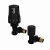 Angled Thermostatic Radiator Valves - Black