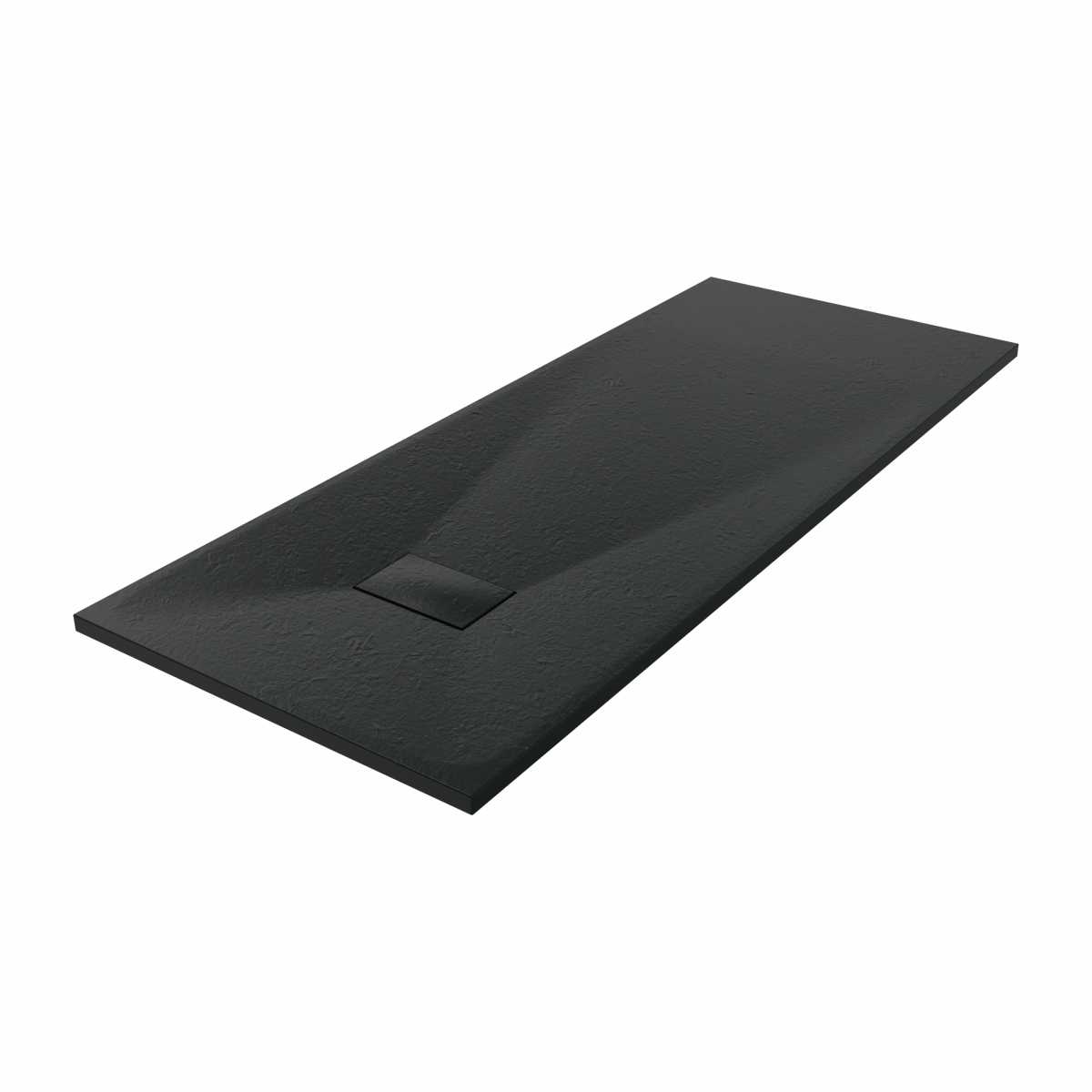 Terra - 1700x700mm Slate Effect Rectangle Shower Tray Black