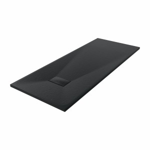 Terra - 1700x700mm Slate Effect Rectangle Shower Tray Black