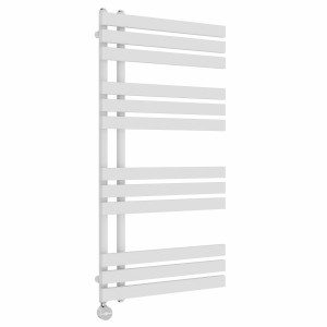 Koli 1200 x 600mm White Thermostatic Touch Control Electric Heated Towel Rail