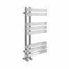 Koli 800 x 450mm Chrome Flat Designer Bathroom Heated Towel Rail Radiator