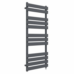 Juva 1200 x 500mm Sand Grey Flat Panel Simple Electric Heated Towel Rail