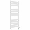 Juva 1200 x 450mm Dual Fuel White Flat Panel Thermostatic Touch Control Wifi Electric Heated Towel Rail