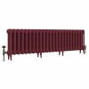 Classic  450 x 1522mm Farrow & Ball Eating Room Red Triple Column Cast Iron Radiator - 24 Sections