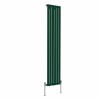Norden 1600 x 355mm Moss Green Single Oval Column Vertical Designer Radiator