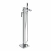 Coe Modern Freestanding Bath Shower Mixer Tap with Hand Shower Chrome
