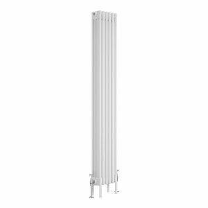Bern 1800 x 290mm White Four Column Vertical Traditional Radiator