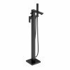 Coe Modern Freestanding Bath Shower Mixer Tap with Hand Shower Matt Black