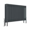 Bern 600 x 1010mm Traditional Anthracite Horizontal Four Column Radiator
