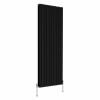 Karlstad 1800 x 682mm Black Double Flat Panel Vertical Designer Radiator