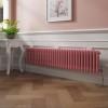 Bern 300 x 1460mm Rose Pink Double Column Horizontal Traditional Radiator