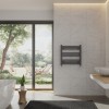 Bergen 600 x 600mm Straight Anthracite Heated Towel Rail