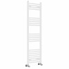 Fjord 1400 x 400mm Curved White Heated Towel Rail