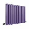 Lulea 600 x 760mm Elegant Purple Double Horizontal Flat Panel Designer Radiator