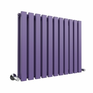 Lulea 600 x 760mm Elegant Purple Double Horizontal Flat Panel Designer Radiator