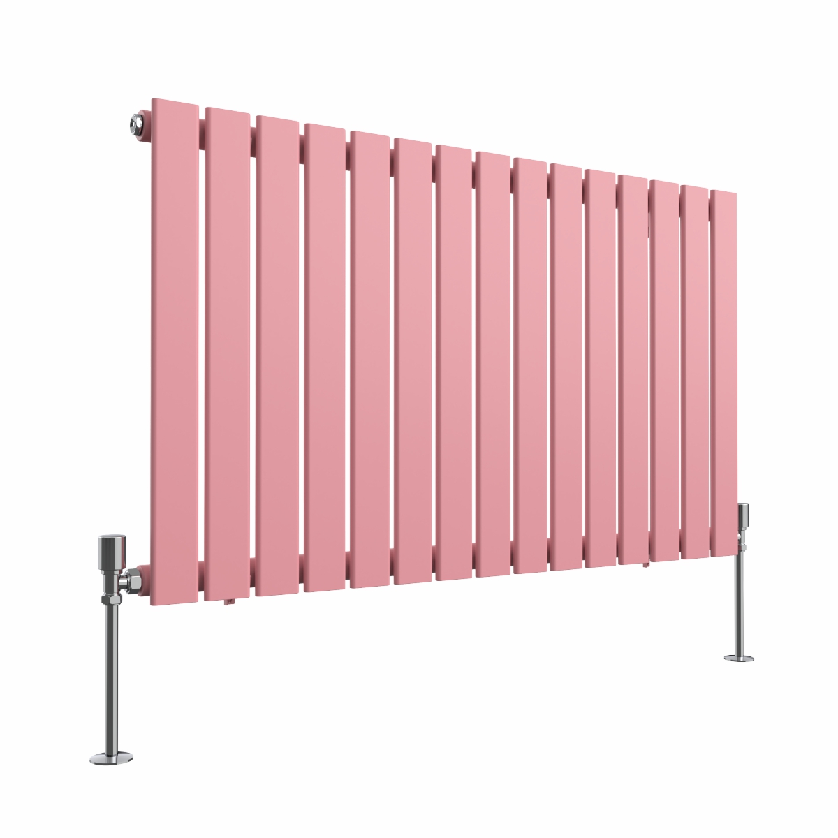 Karlstad 600 x 1022mm Rose Pink Single Horizontal Flat Panel Designer Radiator
