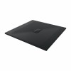 Terra - 1000x1000mm Slate Effect Square Shower Tray Black