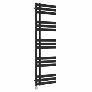 Koli 1600 x 450mm Black Thermostatic Touch Control Electric Heated Towel Rail